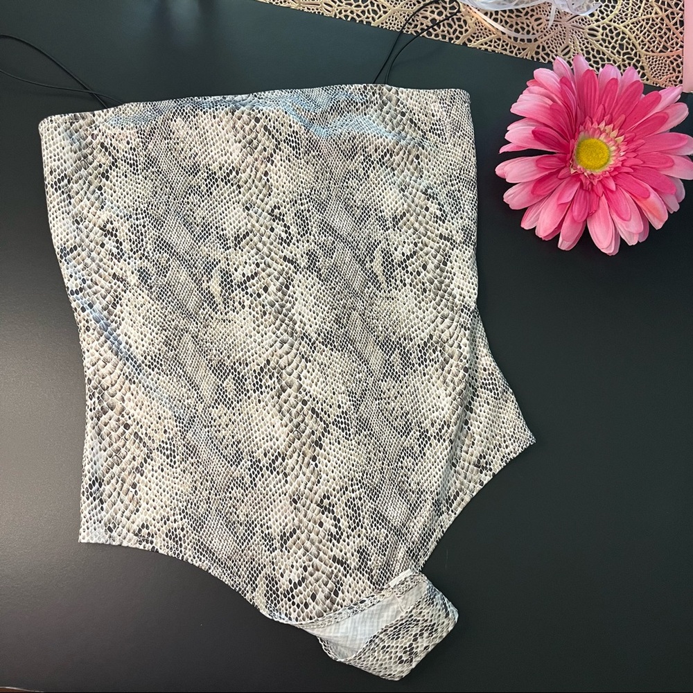 Windsor Snake Skin Print Bodysuit